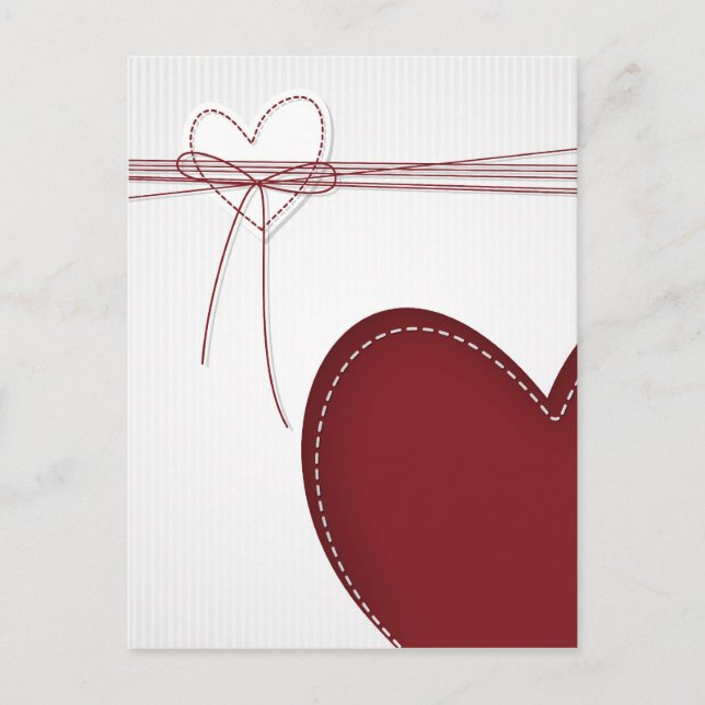 Postal Dos corazones (Anverso)