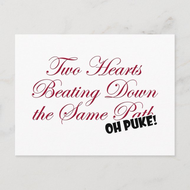 Postal Dos corazones (Anverso)
