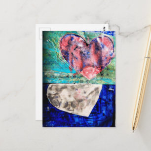Postal Dos Corazones Medios Mixtos
