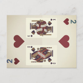 Postal Dos corazones - Reina y Rey