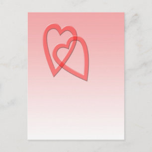 Postal Dos corazones unidos como uno