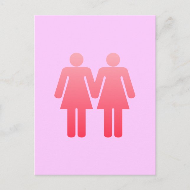 Postal Dos damas (Anverso)