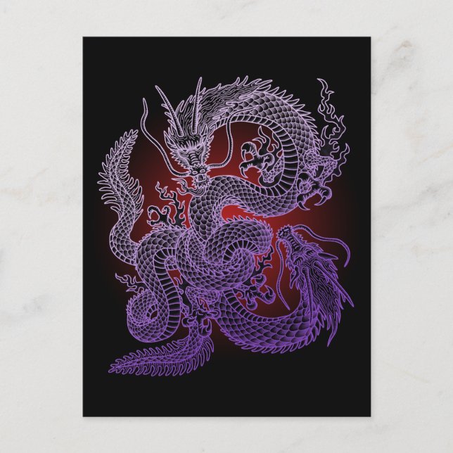 Postal Dos dragones (P) (Anverso)