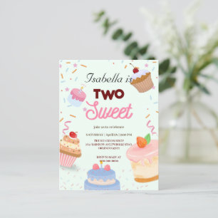 Postal Dos dulces cupcakes con sprinkles para segundo cum