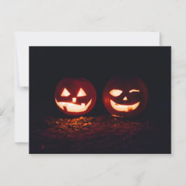 Postal Dos farolillos de Jack-o' en Halloween