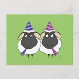 Postal Dos felicitaciones a Ewe