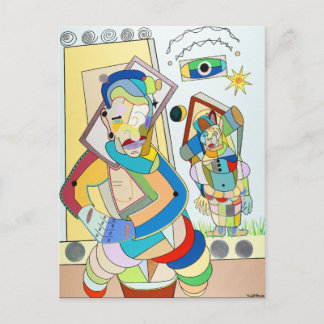 Postal "Dos figuras: O y Ru" por Ruchell Alexander