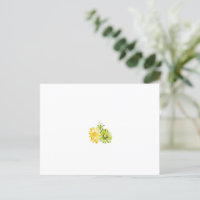Dos flores amarillas y verdes sobre un fondo blanc
