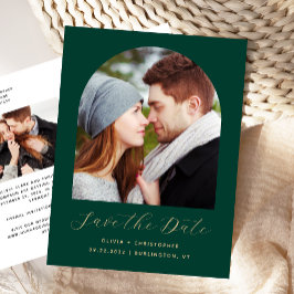 Postal Dos fotos de un arca verde esmeralda código QR sal