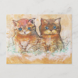 Postal Dos gatitos