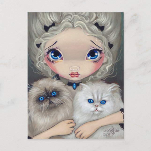 Postal "Dos gatitos esponjosos" de Jasmine Becket-Griffit (Anverso)