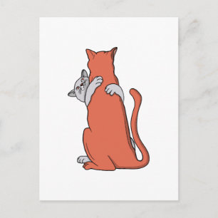 Postal Dos Gatos Abren Amistad