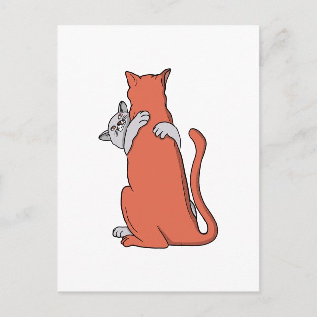 Postal Dos Gatos Abren Amistad (Anverso)