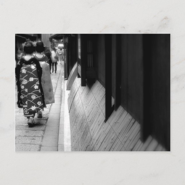 Postal Dos geisha en Kioto (Anverso)