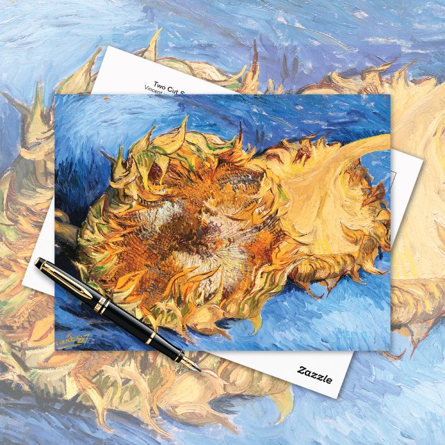 Postal Dos girasoles cortados Vincent van Gogh Postcard (Subido por el creador)