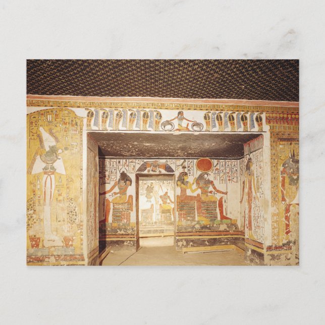 Postal Dos habitaciones de la tumba de Nefertari (Anverso)