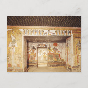 Postal Dos habitaciones de la tumba de Nefertari