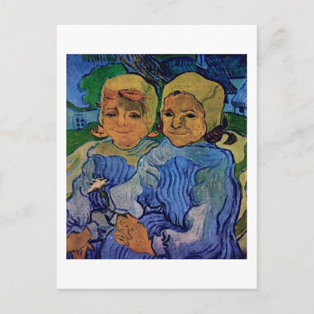 Postal Dos hijos, Bella Artes Van Gogh (Anverso)