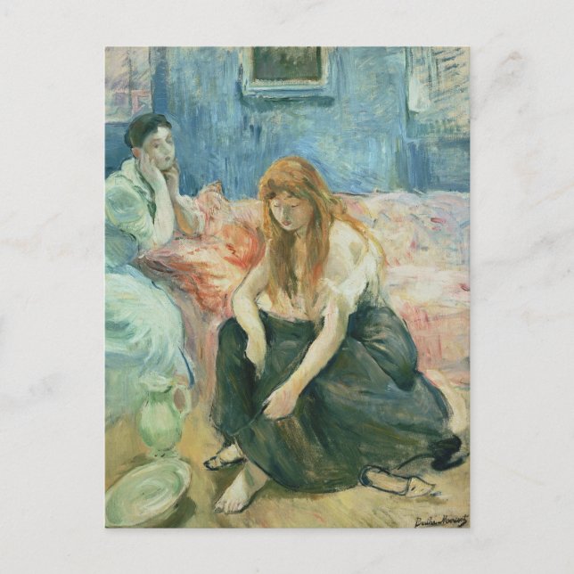 Postal Dos jóvenes | Berthe Morisot (Anverso)