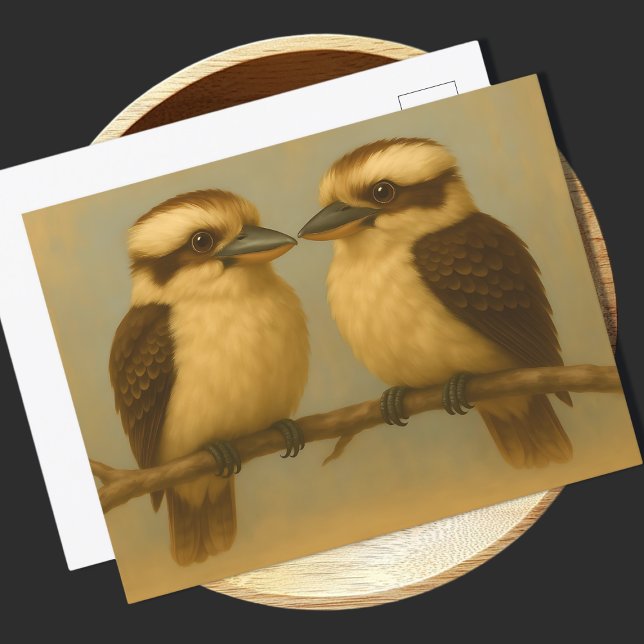 Postal Dos Kookaburras postales: papel de arte de aves au (Subido por el creador)