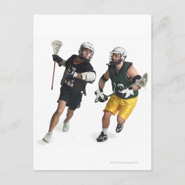 Postal dos lacrosantes machos caucásicos de (Anverso)