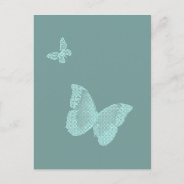 Postal Dos mariposas (Anverso)