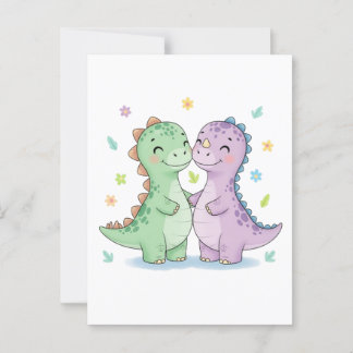 Postal Dos mejores dinosaurios amigos
