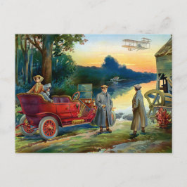 Postal Dos mujeres en el automóvil, 1910