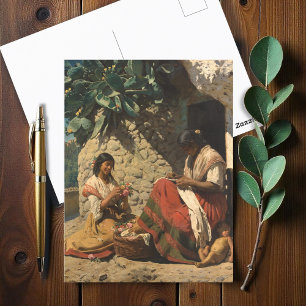 Postal Dos mujeres gitanas fuera de su cabaña, P.S. Krøye