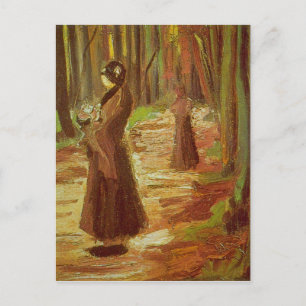 Postal Dos mujeres por Vincent van Gogh