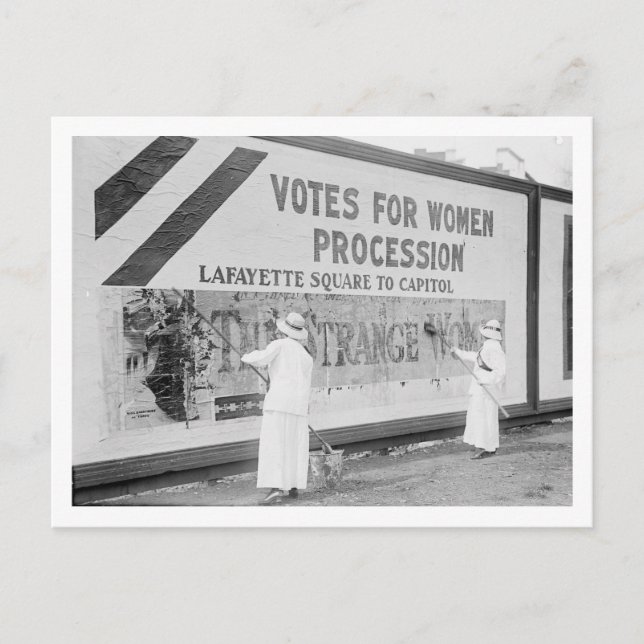 Postal Dos mujeres preparan a una Poster en 1914 (Anverso)