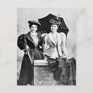 Postal Dos mujeres victorianas, 1898