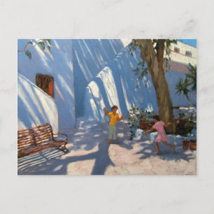 Postal Dos niñas saltando Mykonos