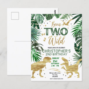 Postal DOS para ser SALVAJES Fiesta de Cumpleaños con Tem