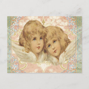 Postal Dos pequeños ángulos vintage