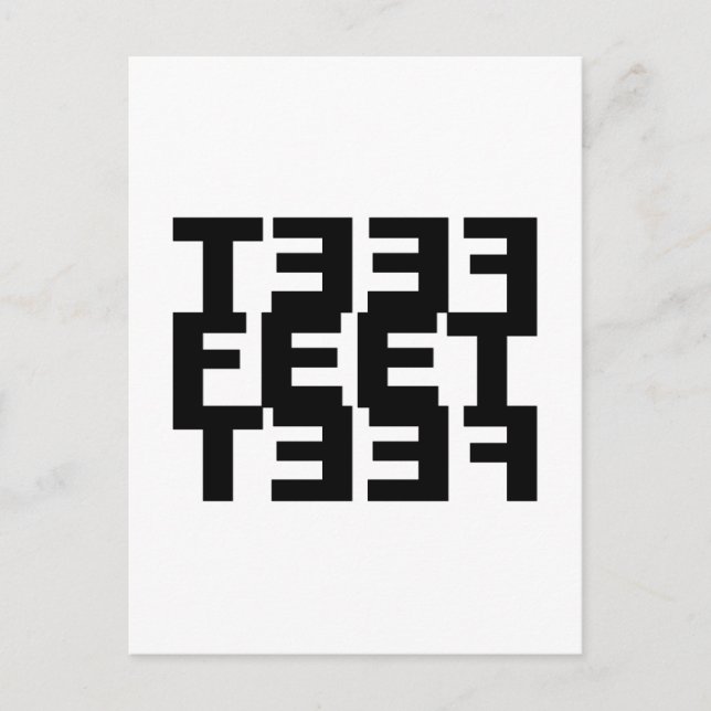 Postal Dos pies a la izquierda (Anverso)