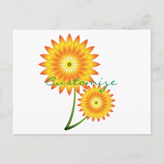 Postal Dos plantas de girasol Thunder_Cove (Anverso)
