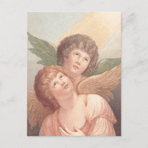 Postal Dos querubines cristianos en la ortodoxia oriental