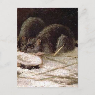 Postal Dos ratas por Vincent van Gogh