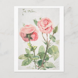 Postal Dos Rosas (1884–1904) arte en acuarela