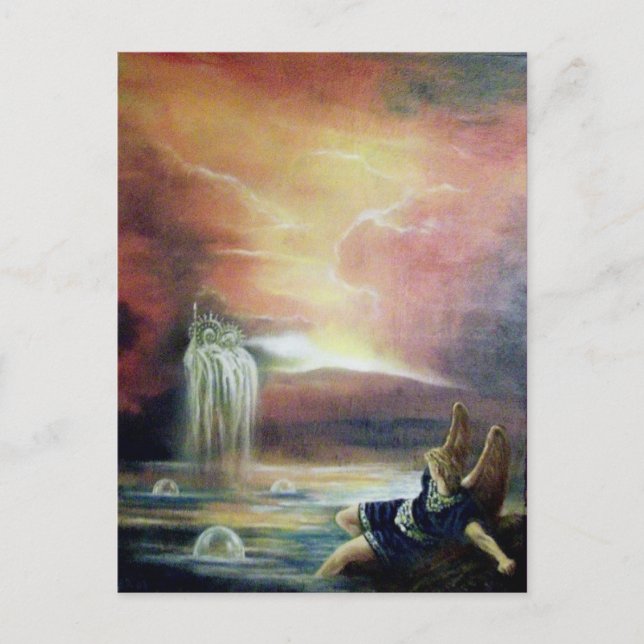 POSTAL DOS SAINT JOHN Y FALLEN ANGEL (Anverso)