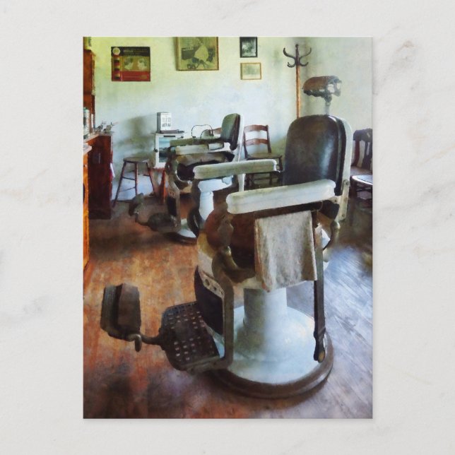Postal Dos sillas de barbero (Anverso)