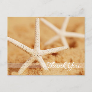 Postal Dos Starfish Gracias Postcard
