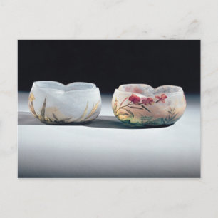 Postal Dos tazones de Daum, Nancy, Francia