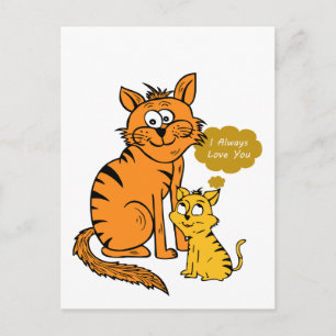 Postal dos tigres lindos y cariñosos Te amo siempre