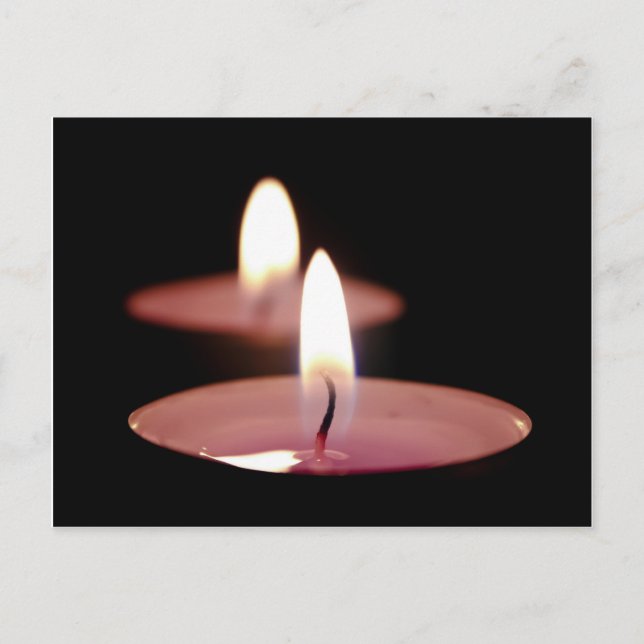 Postal Dos velas (Anverso)