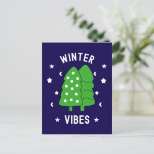 Postal Dos vibraciones de invierno de árboles