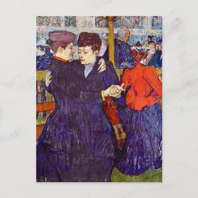 Postal Dos Waltzers de Toulouse-Lautrec (Anverso)