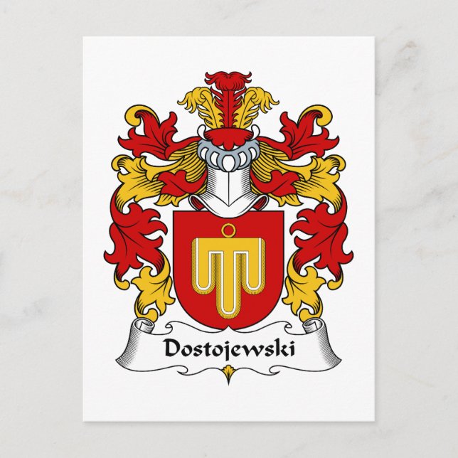 Postal Dostojewski Family Crest (Anverso)