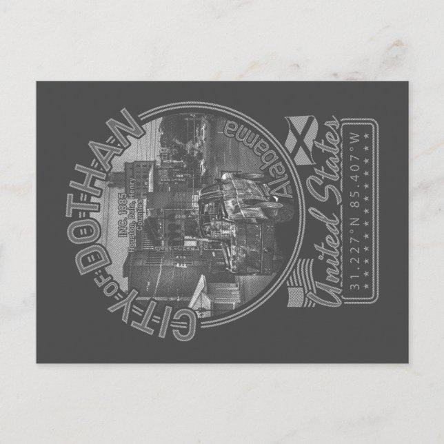 POSTAL DOTHAN ALABAMA - CENTRO DE LA CIUDAD DOTHAN (Anverso)